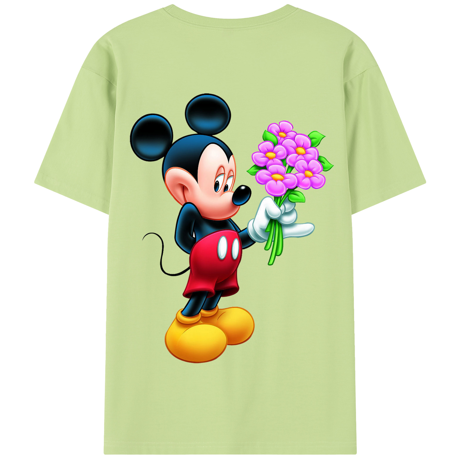 （画像用） ミッキーマウス Mickey Mouse 綿100％半袖Tシャツ（背面プリント）